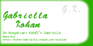 gabriella kohan business card
